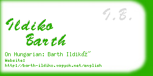 ildiko barth business card